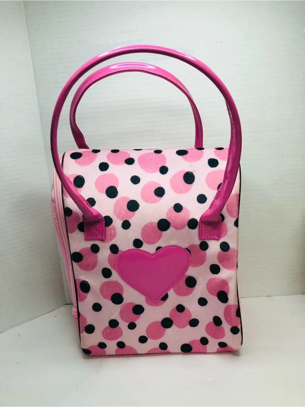 Emilio Pucci Pink Polka Dot Pet Carrier with Glossy Handles